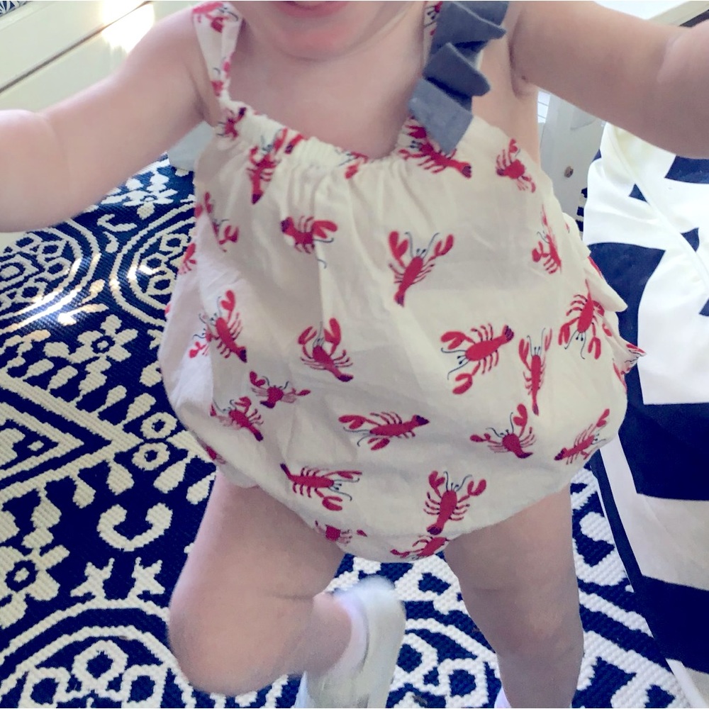 BabyGap 6-12 month Lobster Print Bubble Romper